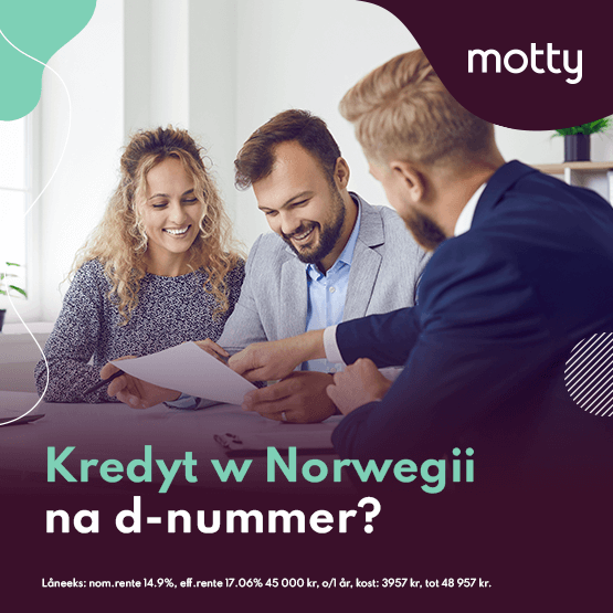 kredyt w norwegii na d-nummer - motty
